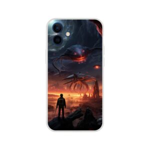 There Be Monsters Sci-fi Phone Case - Flexi case, Apple - iPhone 12 Mini