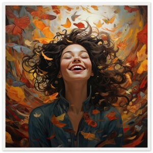 Pure Happiness Joyful Girl Framed Print