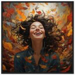 Pure Happiness Joyful Girl Framed Print