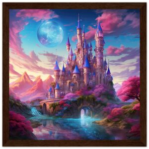 Colorful Fairy Tale Castle Framed Print
