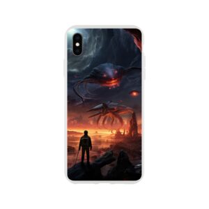 There Be Monsters Sci-fi Phone Case - Flexi case, Apple - iPhone XS Max