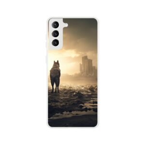 Lone Wolf Post-Apocalyptic World Phone Case - Flexi case, Samsung - Galaxy S21 Plus