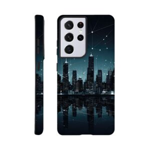 City Skyline Night Constellations Phone Case - Tough case, Samsung - Galaxy S21 Ultra