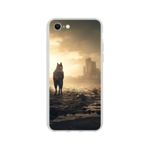 Lone Wolf Post-Apocalyptic World Phone Case - Flexi case, Apple - iPhone SE
