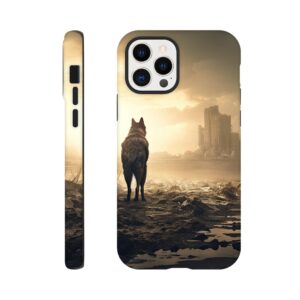 Lone Wolf Post-Apocalyptic World Phone Case - Tough case, Apple - iPhone 12 Pro