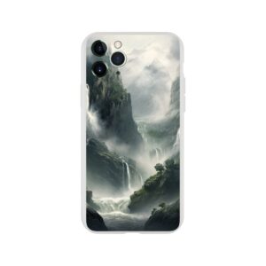 Mountain Waterfalls Rugged Phone Case - Flexi case, Apple - iPhone 11 Pro