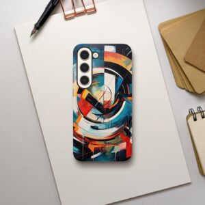 Abstract Colorful Painted Blue Phone Case - Tough case, Samsung - Galaxy S23