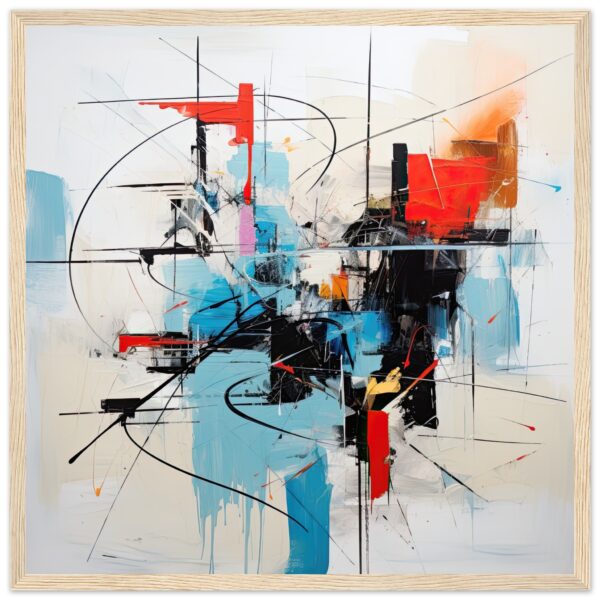 Abstract White Painted Framed Print