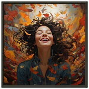 Pure Happiness Joyful Girl Framed Print