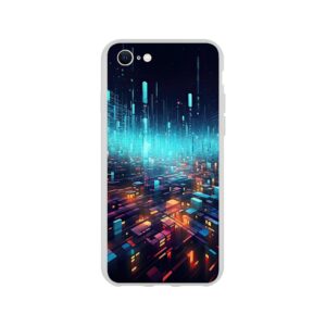 High Speed Data Abstract Phone Case - Flexi case, Apple - iPhone 8