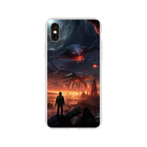 There Be Monsters Sci-fi Phone Case - Flexi case, Apple - iPhone XS