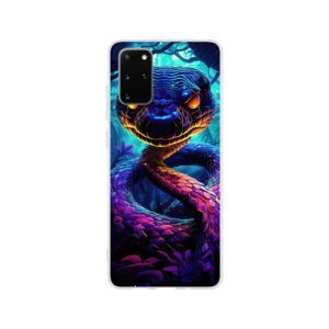 Psychedelic Snake Ultraviolet Colors Phone Case - Flexi case, Samsung - Galaxy S20 Plus