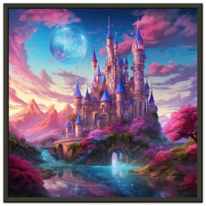 Colorful Fairy Tale Castle Framed Print