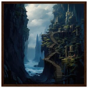 Cliffside Kingdom Landscape Framed Print