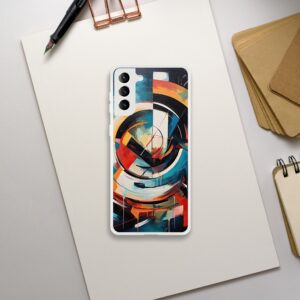 Abstract Colorful Painted Blue Phone Case - Flexi case, Samsung - Galaxy S21 Plus