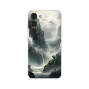 Mountain Waterfalls Rugged Phone Case - Flexi case, Samsung - Galaxy S23