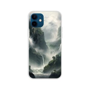 Mountain Waterfalls Rugged Phone Case - Flexi case, Apple - iPhone 12