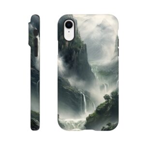Mountain Waterfalls Rugged Phone Case - Tough case, Apple - iPhone XR