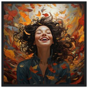 Pure Happiness Joyful Girl Framed Print