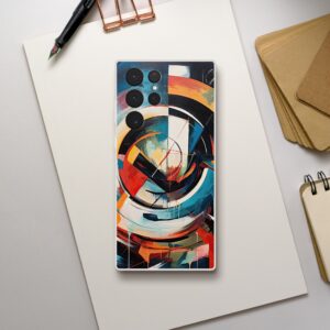 Abstract Colorful Painted Blue Phone Case - Flexi case, Samsung - Galaxy S22 Ultra