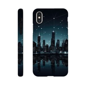 City Skyline Night Constellations Phone Case - Tough case, Apple - iPhone X
