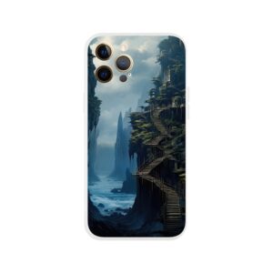 Cliffside Kingdom Landscape Phone Case - Flexi case, Apple - iPhone 12 Pro Max