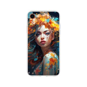 Girl Painted in Color Phone Case - Flexi case, Apple - iPhone XR