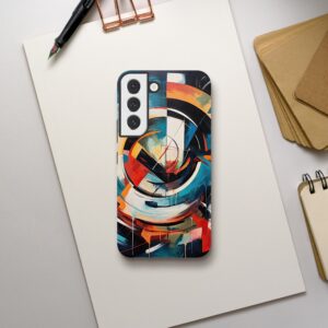 Abstract Colorful Painted Blue Phone Case - Tough case, Samsung - Galaxy S22