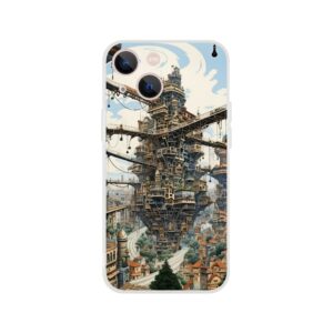 Surreal City Abstract Phone Case - Flexi case, Apple - iPhone 13 Mini