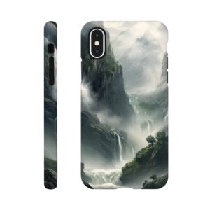 Mountain Waterfalls Rugged Phone Case - Tough case, Apple - iPhone X
