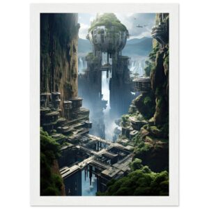 Sci-Fi Concept World Framed Print