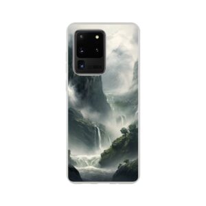 Mountain Waterfalls Rugged Phone Case - Flexi case, Samsung - Galaxy S20 Ultra