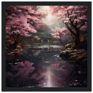 Secret Cherry Blossom Temple Framed Print