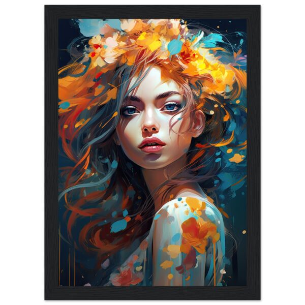 Girl Painted in Color Framed Print