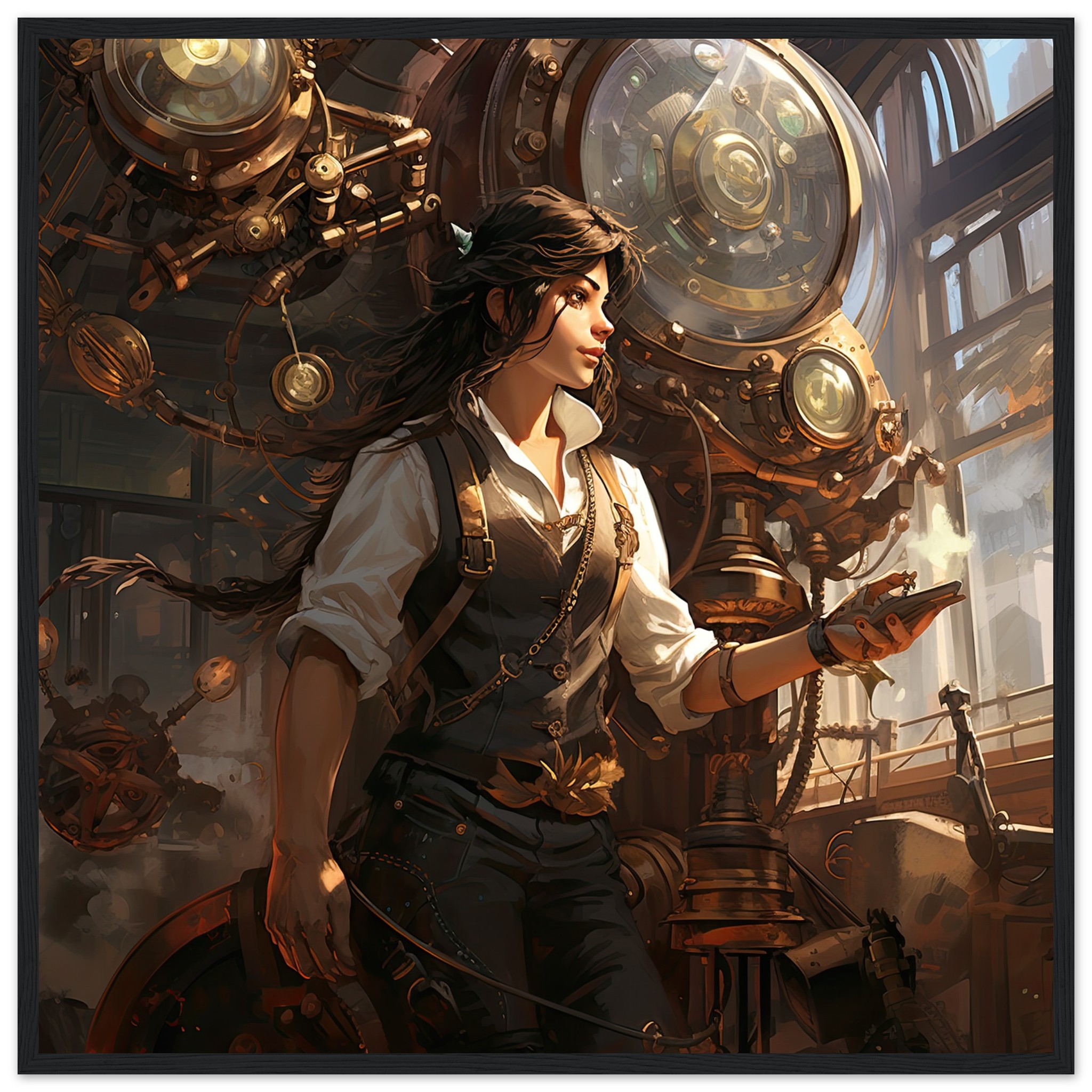 Steampunk Princess Fantasy Framed Print