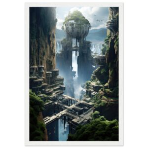 Sci-Fi Concept World Framed Print