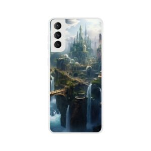 Elven Kingdom Fantasy Landscape Phone Case - Flexi case, Samsung - Galaxy S21 Plus