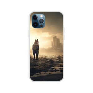 Lone Wolf Post-Apocalyptic World Phone Case - Flexi case, Apple - iPhone 12 Pro