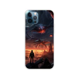 There Be Monsters Sci-fi Phone Case - Flexi case, Apple - iPhone 12 Pro