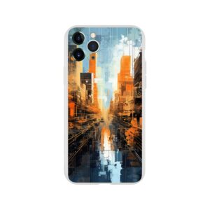 Abstract City Paint Splatter Phone Case - Flexi case, Apple - iPhone 11 Pro