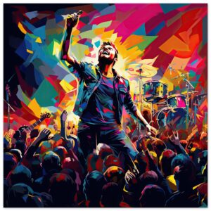 Concert in Color - Pop Art Metal Print - 20x20 cm / 8x8″