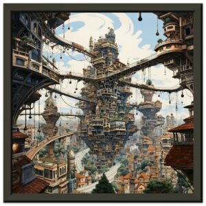 Surreal City Abstract Framed Print