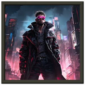 Cool Cyberpunk Dude Framed Print