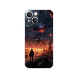 There Be Monsters Sci-fi Phone Case - Flexi case, Apple - iPhone 13 Mini