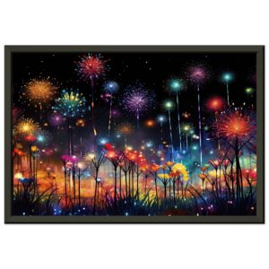 Fireworks and Flowers of Light and Color Framed Print