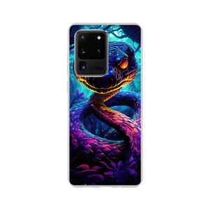 Psychedelic Snake Ultraviolet Colors Phone Case - Flexi case, Samsung - Galaxy S20 Ultra