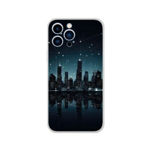 City Skyline Night Constellations Phone Case - Flexi case, Apple - iPhone 13 Pro Max