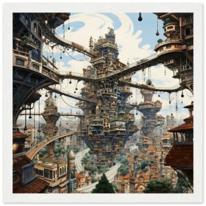 Surreal City Abstract Framed Print