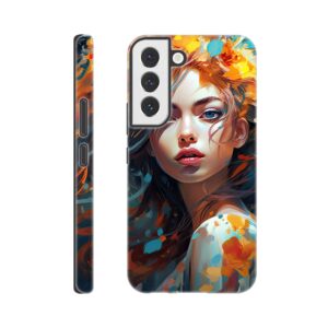Girl Painted in Color Phone Case - Tough case, Samsung - Galaxy S22