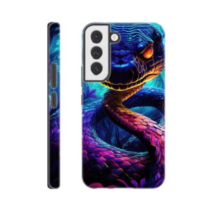 Psychedelic Snake Ultraviolet Colors Phone Case - Tough case, Samsung - Galaxy S22
